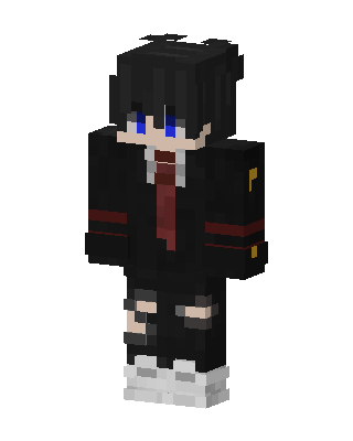 Dark Uniform Boy skin, 3D preview