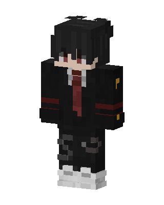 Black Student Boy skin, 3D preview