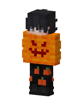 Pumpkin Sweater skin, 3D preview