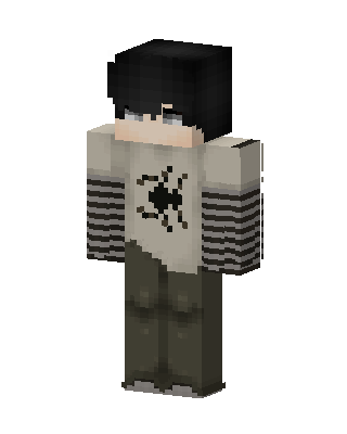 Gray Emo Boy Minecraft goth skin