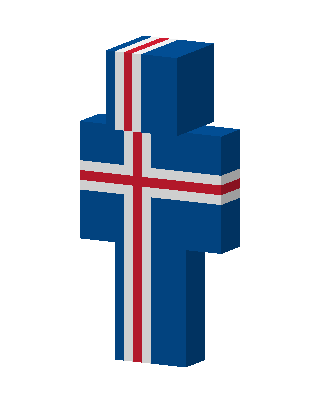Iceland Flag skin, 3D preview
