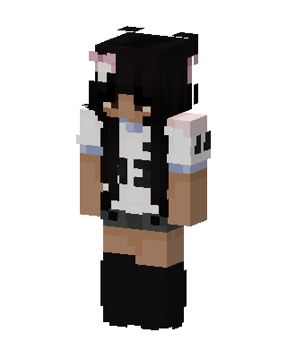 Panda Maid Girl skin, 3D preview