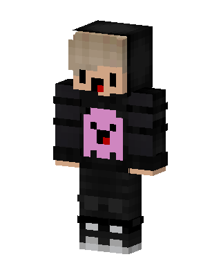 Pink Ghost Hoodie skin, 3D preview