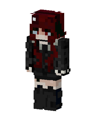 Black Emo Girl Minecraft goth skin