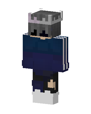 Crowned Hoodie Boy skin, 3D preview