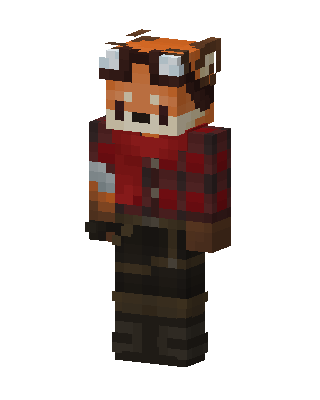 Red Panda Lumberjack Minecraft skin