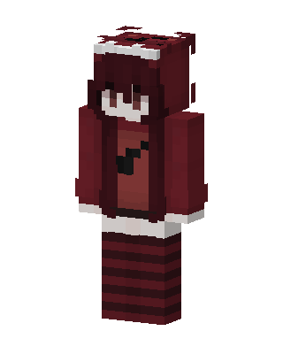 Crimson Santa Girl skin, 3D preview