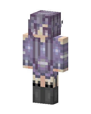 Purple Player Girl skin, 3D preview