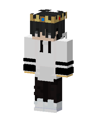 Crowned Hoodie Boy skin, 3D preview