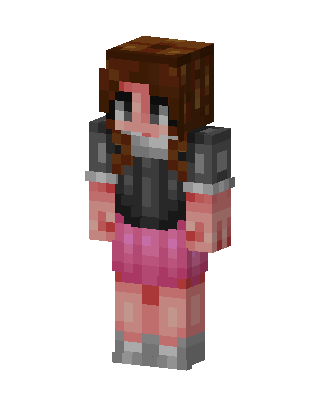 Pink Skirt Girl skin, 3D preview