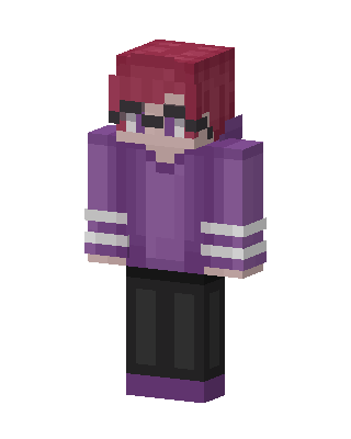Purple Hoodie Kid skin, 3D preview