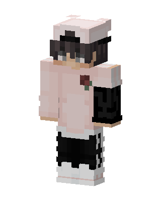Rose Hoodie Boy skin, 3D preview