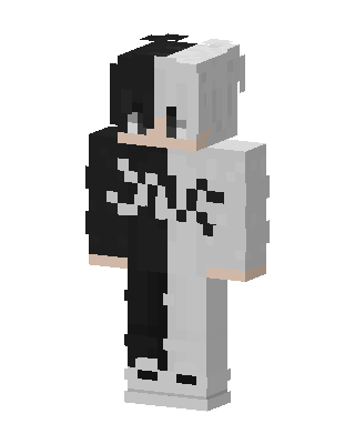 Split Hoodie Boy skin, 3D preview
