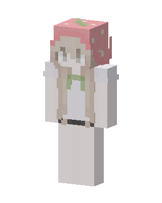 Strawberry Girl skin, 3D preview
