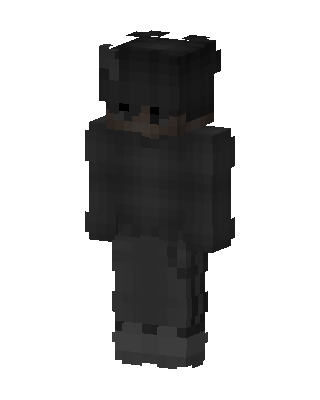 Shadow Cat Hoodie skin, 3D preview