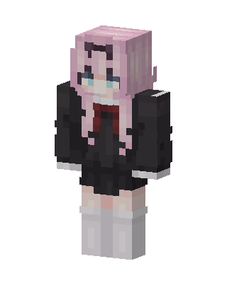 Pink Gothic Girl skin, 3D preview