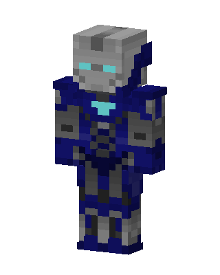 Blue Armor Suit skin, 3D preview
