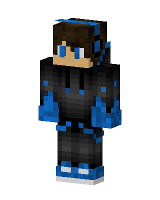 Blue Flame Hoodie Minecraft skin