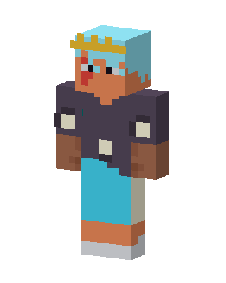 Crowned Ice Hair skin, 3D preview