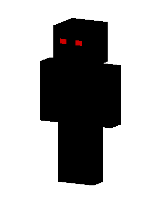 Black Glowing Villain Minecraft Enderman skin