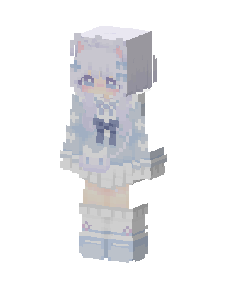Frosty Kitten Minecraft cat girl skin