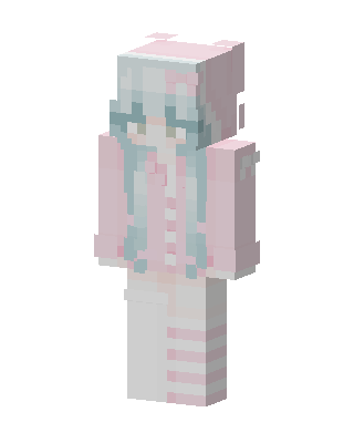 Pastel Bunny Girl skin, 3D preview