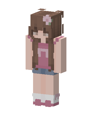 Brown Cutie Girl skin, 3D preview