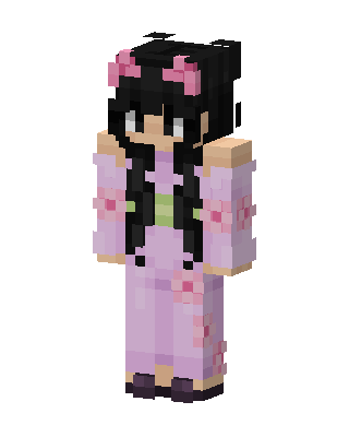Pink Anime Girl skin, 3D preview