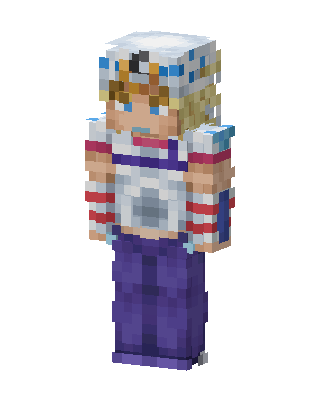 Icy Blonde Fighter skin, 3D preview