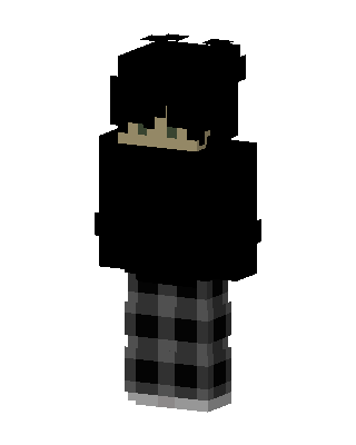 Plaid Hoodie Boy skin, 3D preview