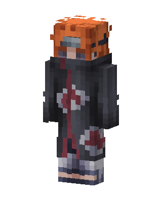 Black Hoodie Boy skin, 3D preview
