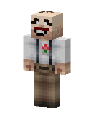 White Player Boy skin, 3D preview