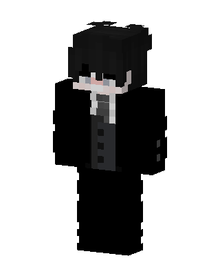 Black Villain Boy Minecraft goth skin