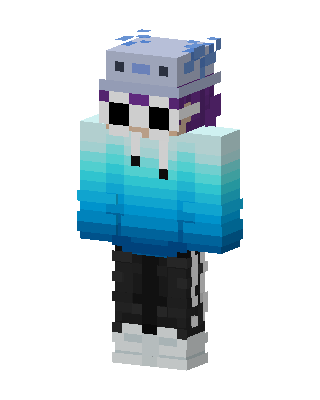 Axolotl Hoodie skin, 3D preview