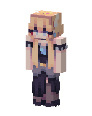 Gray E-Girl skin, 3D preview