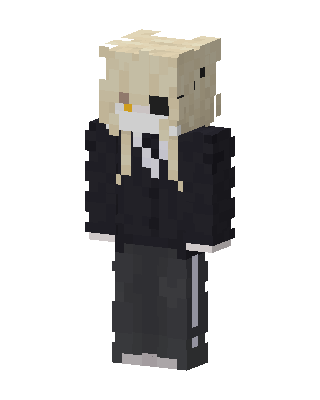 Blonde Eyepatch Girl Minecraft anime skin