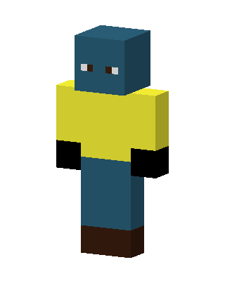 Teal Mob Boy skin, 3D preview