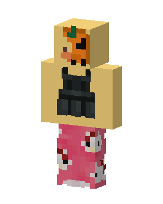 Pumpkin Hello Kitty skin, 3D preview