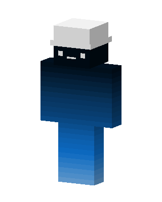 Blue Fade Bucket skin, 3D preview