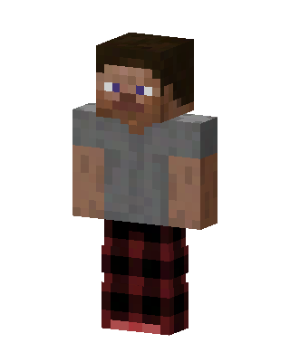 Gray Mob Boy skin, 3D preview