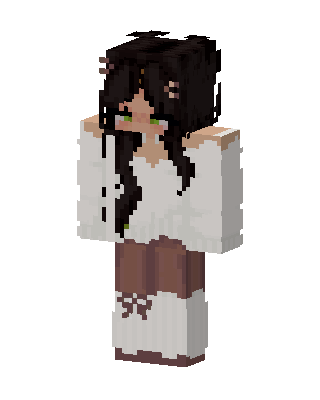 Cozy Bow Girl skin, 3D preview
