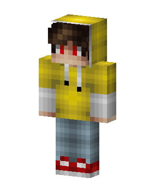 Yellow Hoodie Boy skin, 3D preview