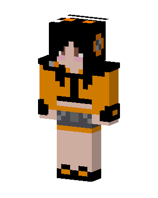 Orange Anime Girl Minecraft skin