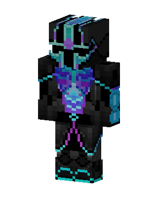 Neon Void Knight Minecraft skin