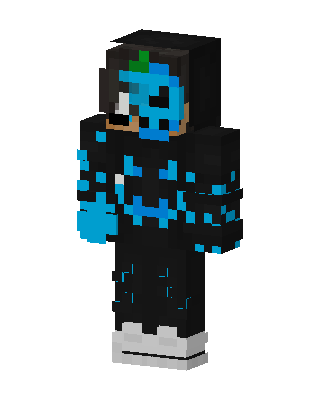 Blue Flame Hoodie skin, 3D preview