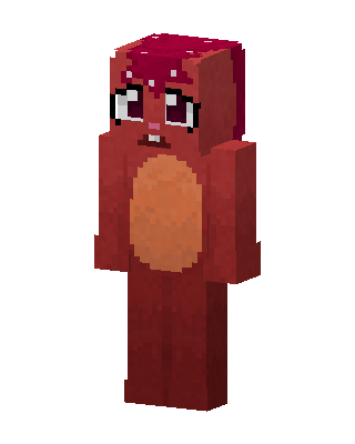 Red Mushroom Bear skin, 3D preview