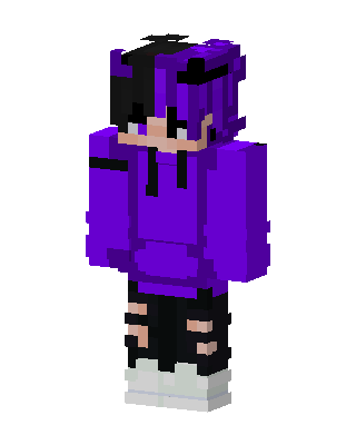 Purple Hoodie Emo Minecraft skin