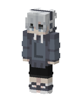 Silver Hoodie Minecraft skin