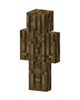 Oak Log skin, 3D preview