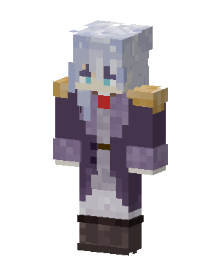 Gray Anime Girl Minecraft skin